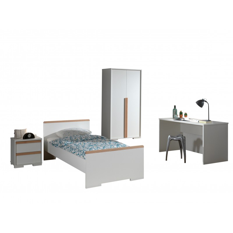 Børneværelse sæt London 90 x 200 cm – hvid