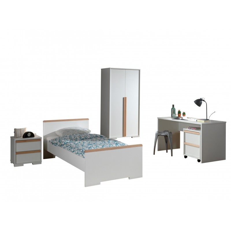 Børneværelsesæt London 90 x 200 cm – hvid