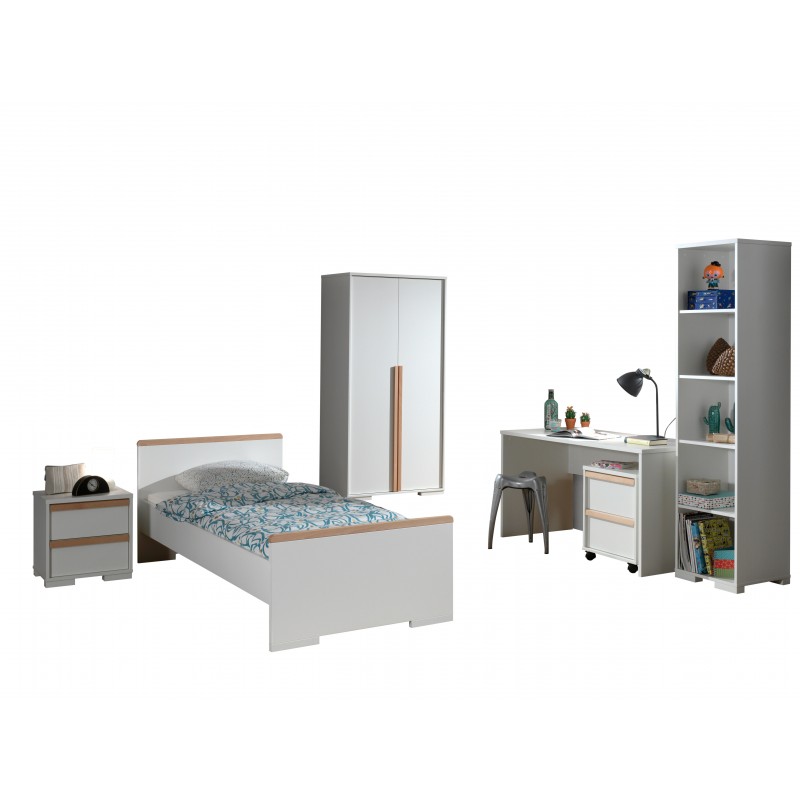 Børneværelsessæt London 90 x 200 cm – hvid