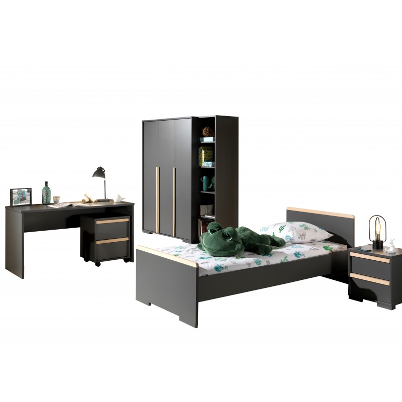 Børneværelses sæt London 90 x 200 cm – antracit