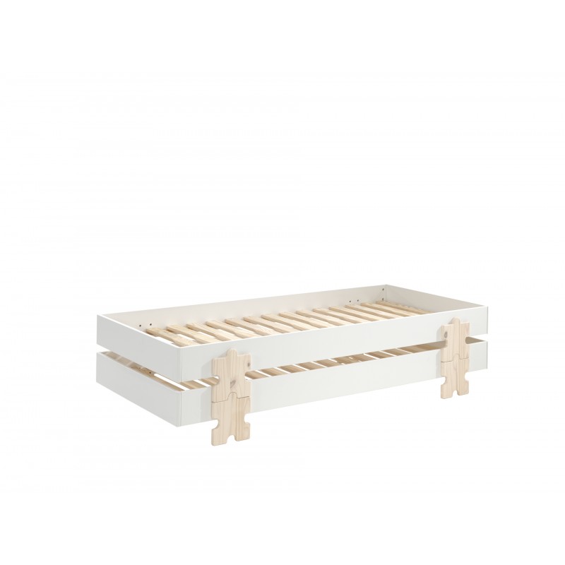 Børneseng sæt 90 x 200 – Modulo, hvid (2 stk.)