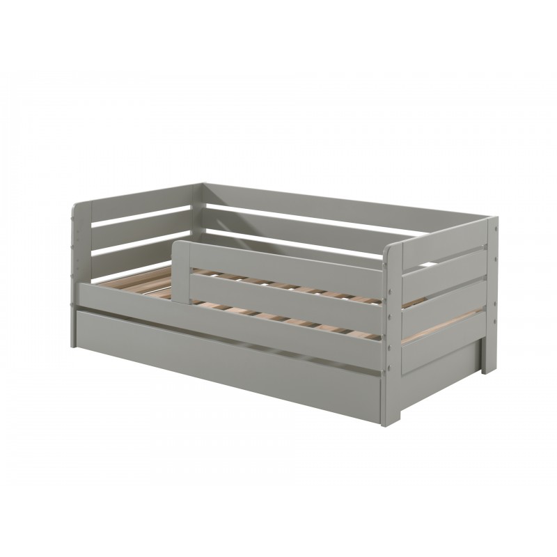 Børneseng med skuffe 70 × 140 cm – grå (TOD)