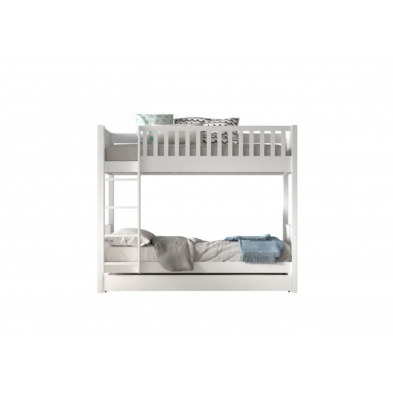 Køjeseng med udtræksseng 90 × 200 – Scott, hvid