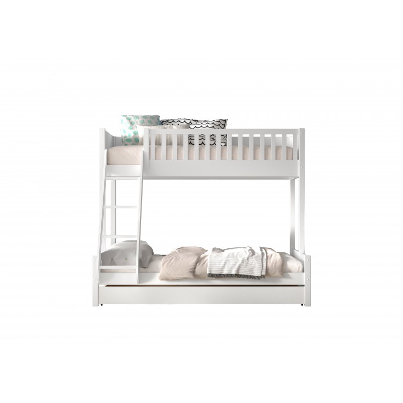 Køjeseng med udtræksseng Scott – hvid