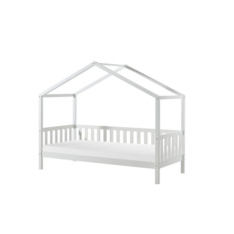 Husseng med rækværk 90 x 200 cm – Dallas sæt, hvid