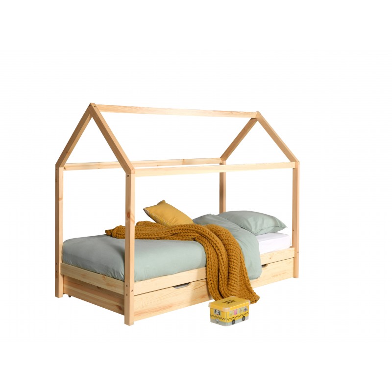 Husseng med skuffe DALLAS (90 × 200 cm) – natur