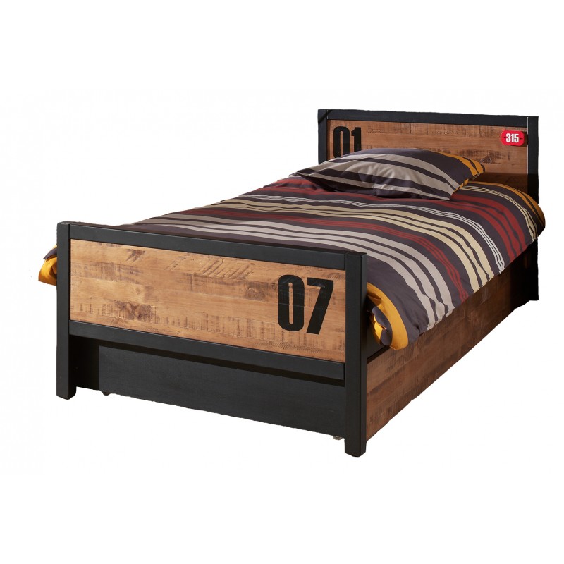 Juniorseng med skuffe 90 × 200 – Alex Sæt, natur