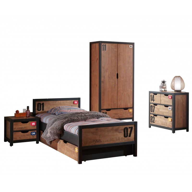 Børneværelses sæt med seng 90×200 – Alex Natur