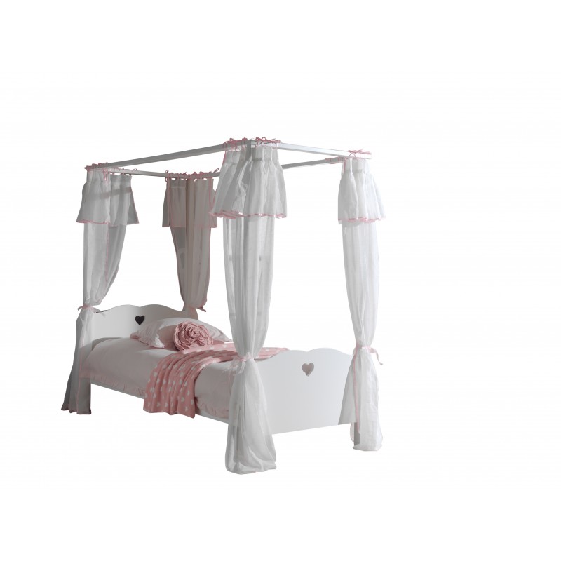 Himmelseng til børn 90 × 200 cm – Amori Sæt, hvid