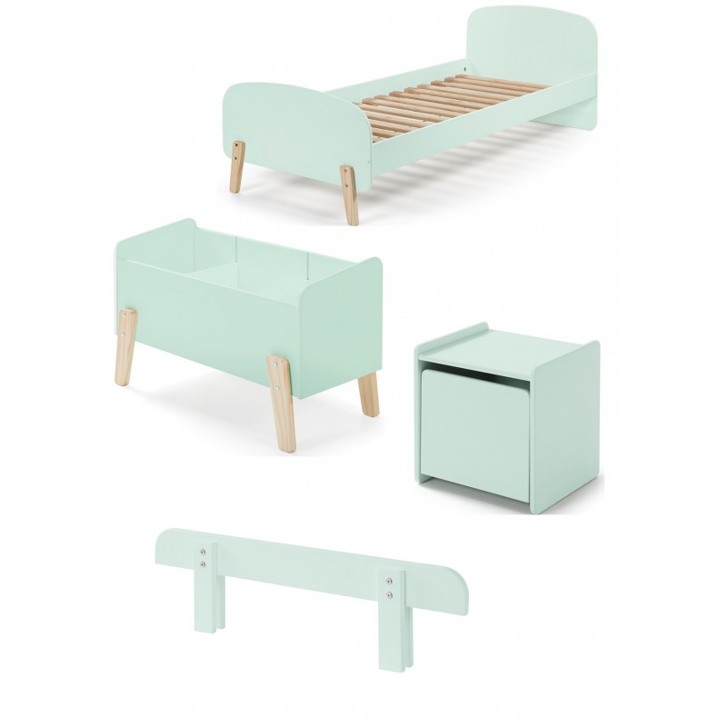 Børneseng sæt 90 x 200 cm – Kiddy i mintgrøn