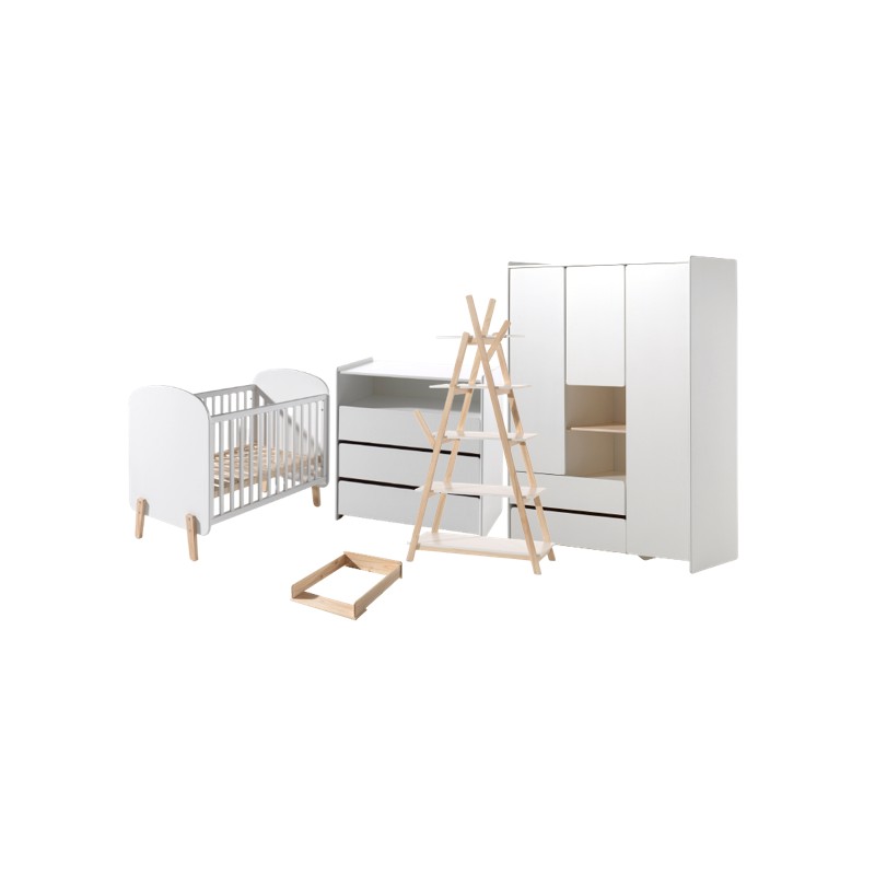 Børneværelsessæt Kiddy 60 × 120 cm – hvid