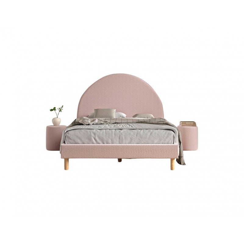 Polstret sengesæt til børneværelse ��� Moon sæt 140 × 200 cm, lyserød