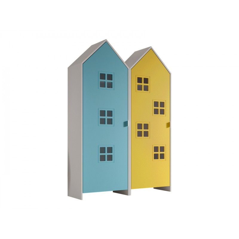 Børneskab sæt med 2 skabe – Casami, flerfarvet