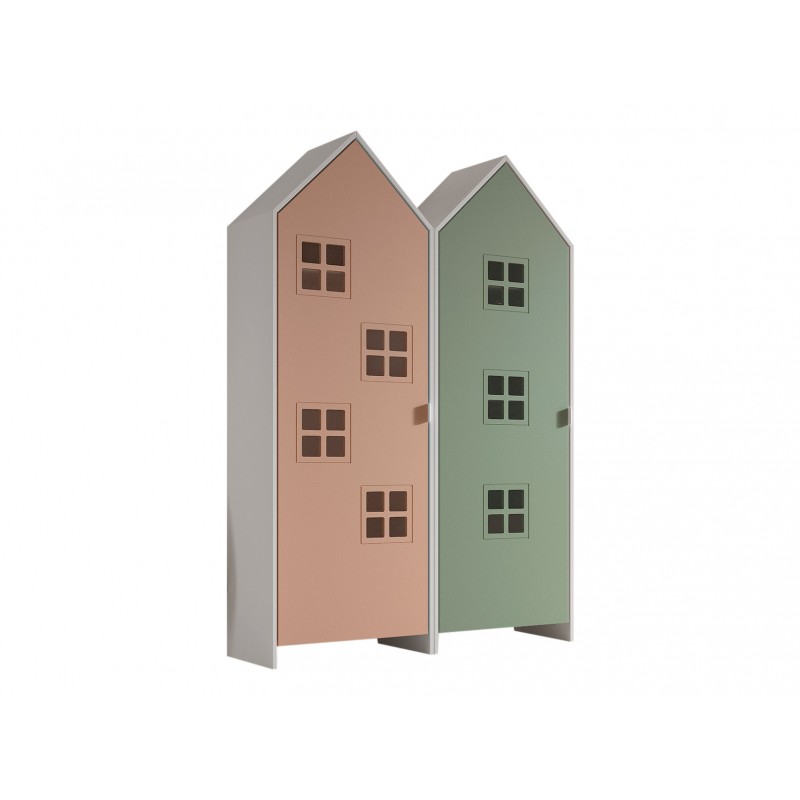 Børneskab sæt – Casami, flerfarvet strandhytte-design