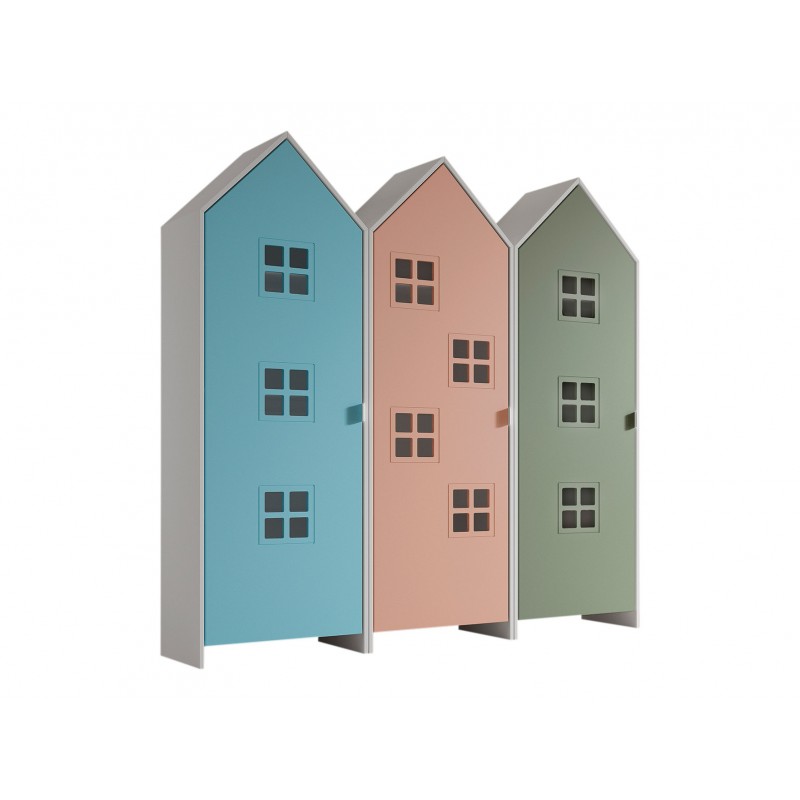 Børneskab sæt med 3 skabe – Casami Bruges, flerfarvet