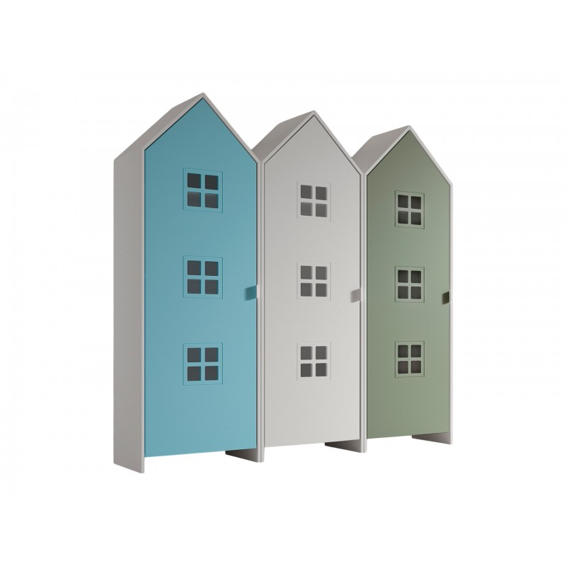 Børneskab sæt – Casami Bruges, flerfarvet (3 skabe)