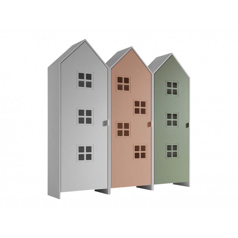 Børneskab sæt med 3 skabe – Casami BRUGES, flerfarvet