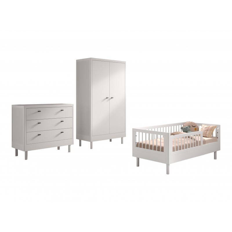 Børnemøbelsæt i bøg – Forrest Beech (70 × 140 cm), hvid