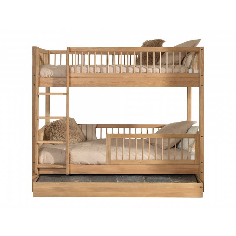 Køjeseng i eg Forrest Oak sæt (90 × 200 cm, 90 × 190 cm) – natur