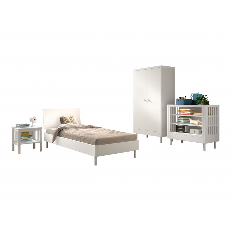 Børneværelses sæt i bøg – Forrest Beech (90 × 200 cm), hvid