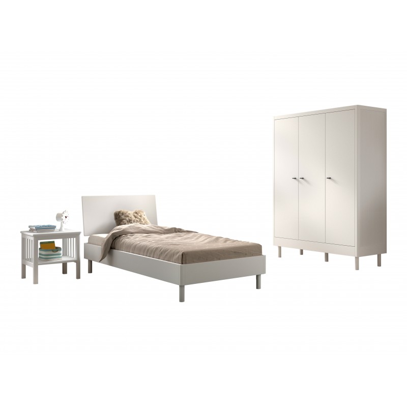 Børnemøbelsæt i bøg – Forrest Beech (90 × 200 cm), hvid