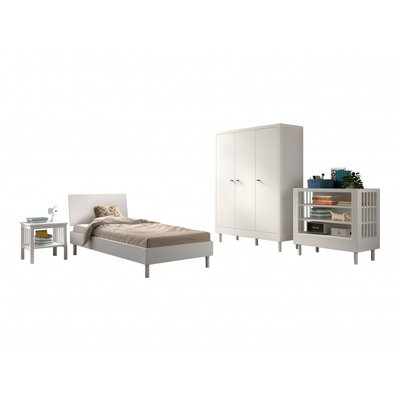 Børnemøbelsæt i bøg – Forrest Beech (90 × 200 cm), hvid