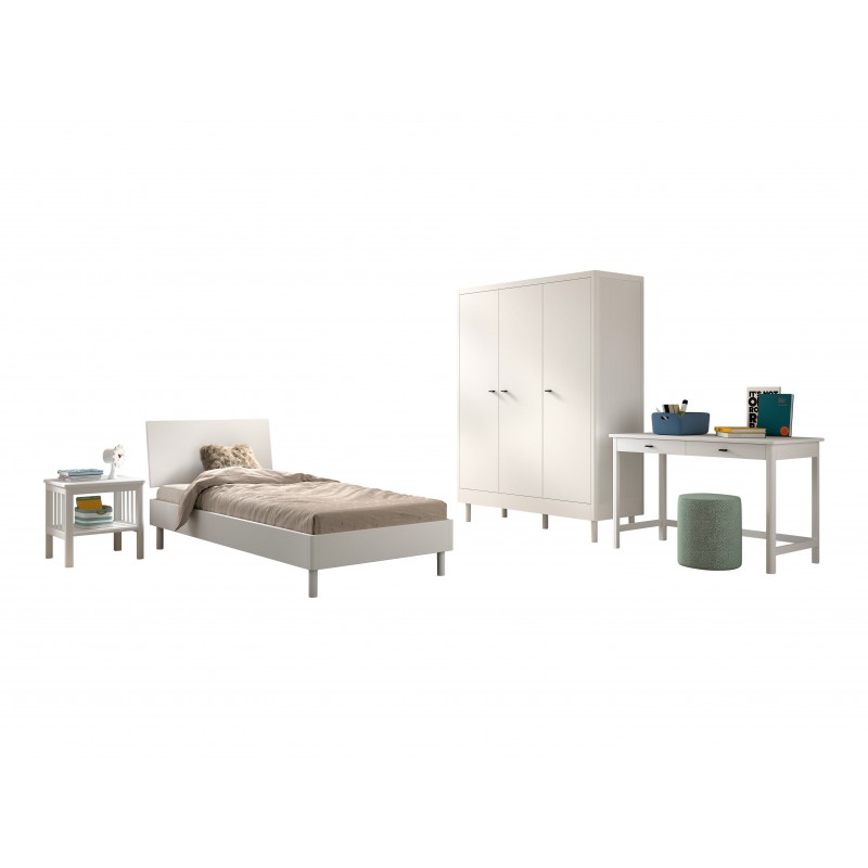 Børnemøbelsæt i bøg – Forrest Beech (90 × 200 cm), hvid