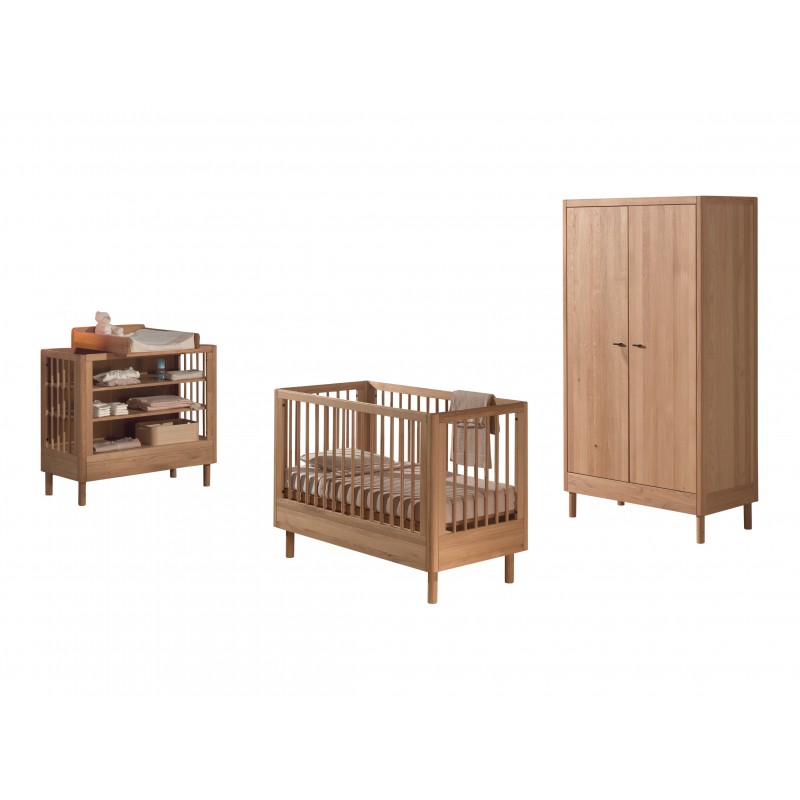 Babyværelse møbelsæt i eg – Forrest Oak (60 × 120 cm)