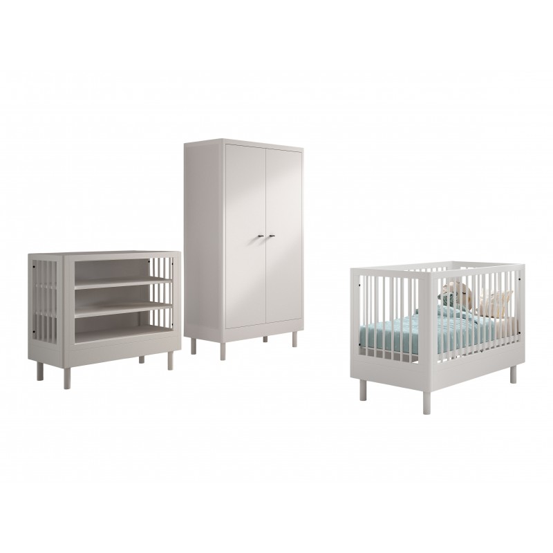 Babyværelse sæt – Forrest Beech (60 × 120 cm), hvid