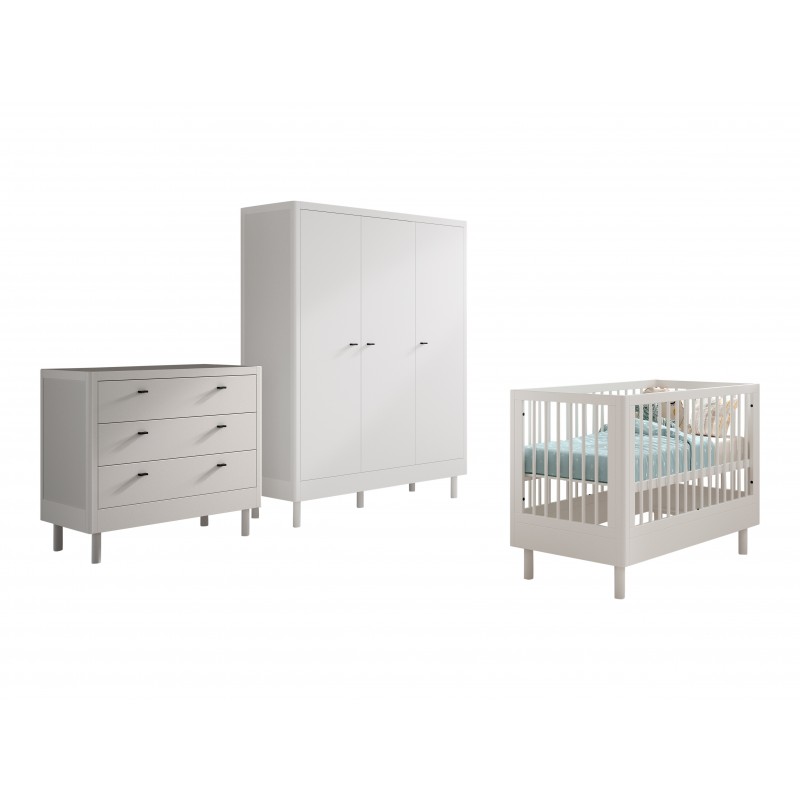 Babyværelsesæt Forrest Beech 60 × 120 cm – Hvid