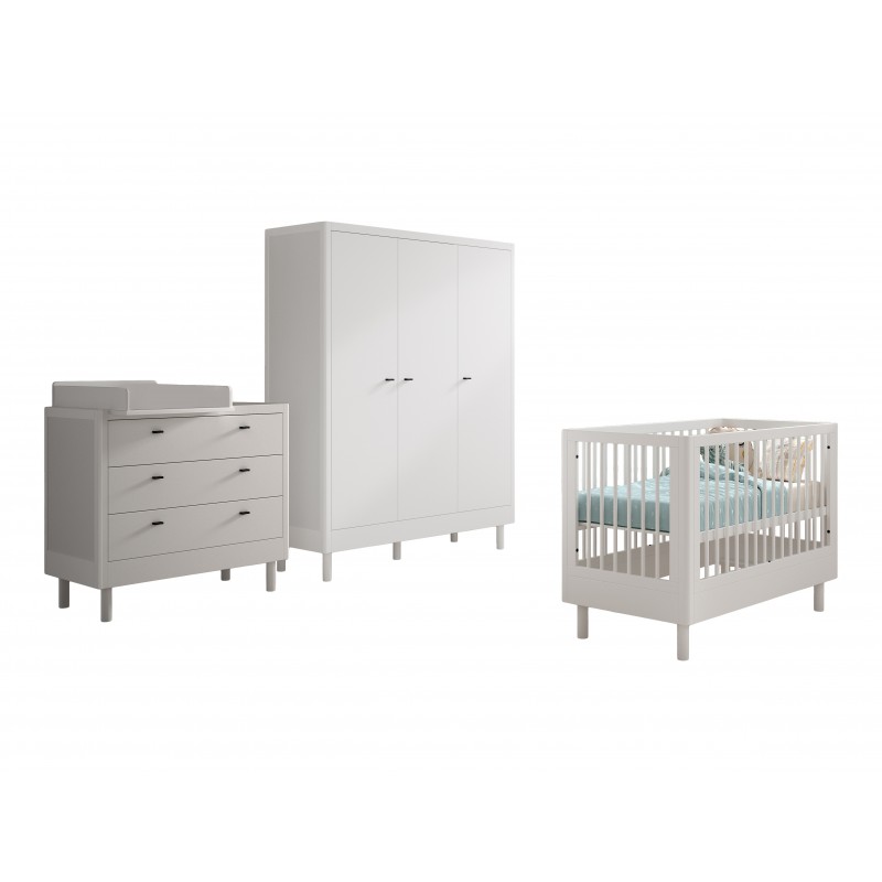 Babyværelsesæt i bøg – Forrest Beech (60 × 120 cm) – hvid