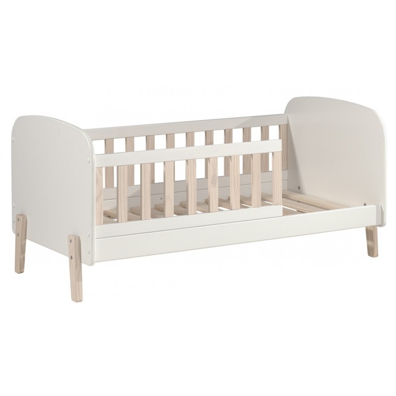 Tremmeseng junior 70 × 140 cm med skuffe – Kiddy, hvid