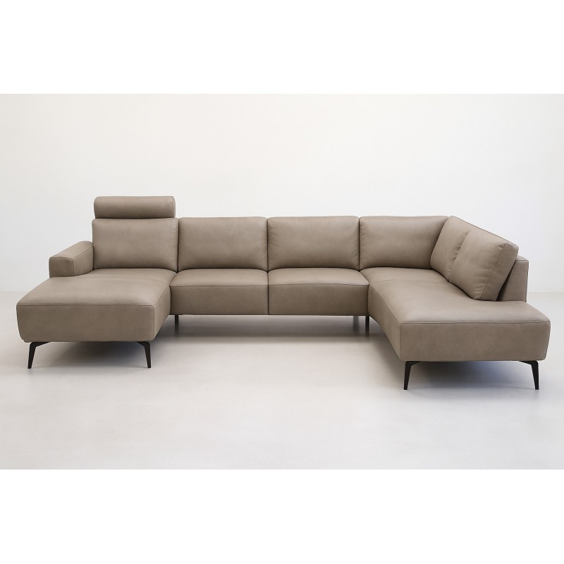 Copenhagen læderhjørnesofa med chaiselong - Venstrevendt