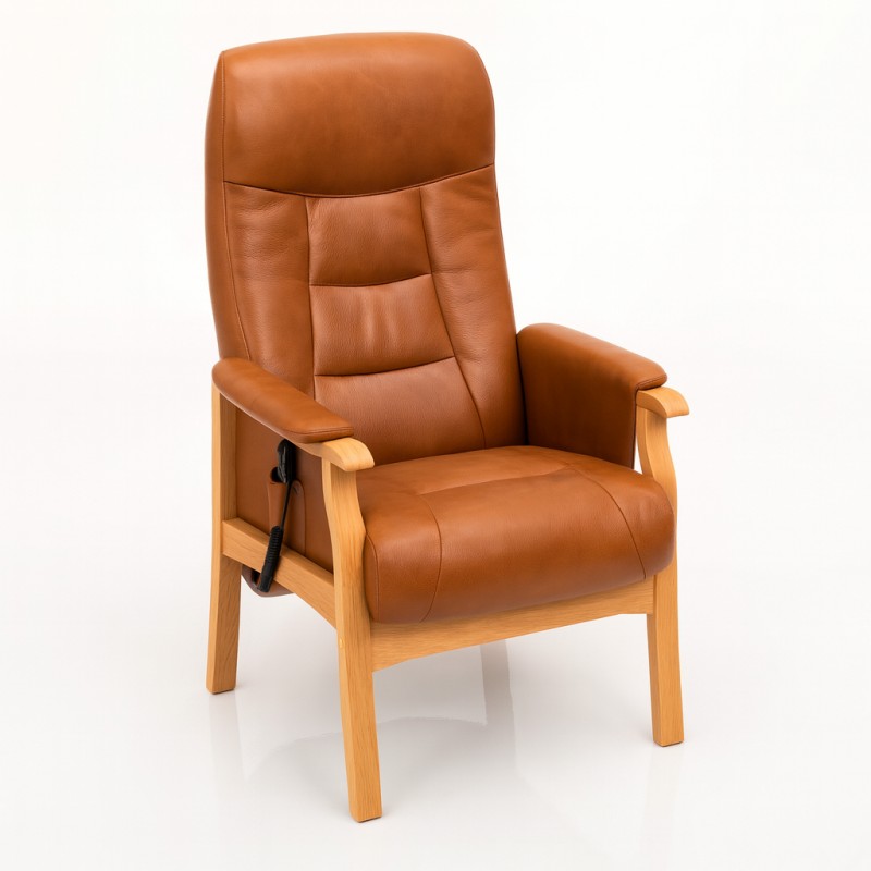 Hjort Knudsen – Otiumstol Cognac ægte læder