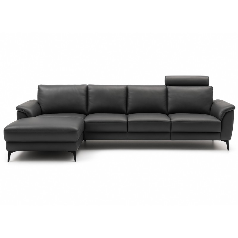 Hjort Knudsen Ballerup Læder chaiselong sofa Venstrevendt