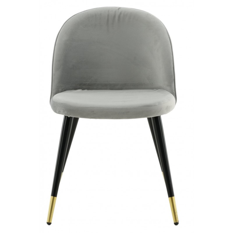 Velvet Spisestol  - Grå Velour