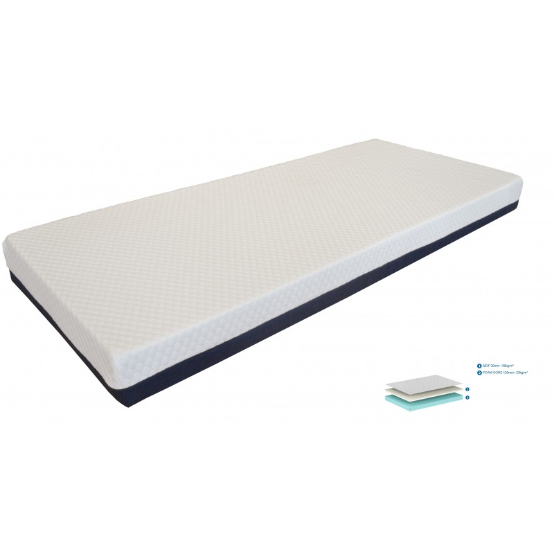 Madras 90x200 x H15visco – hvid - vaskbart betræk