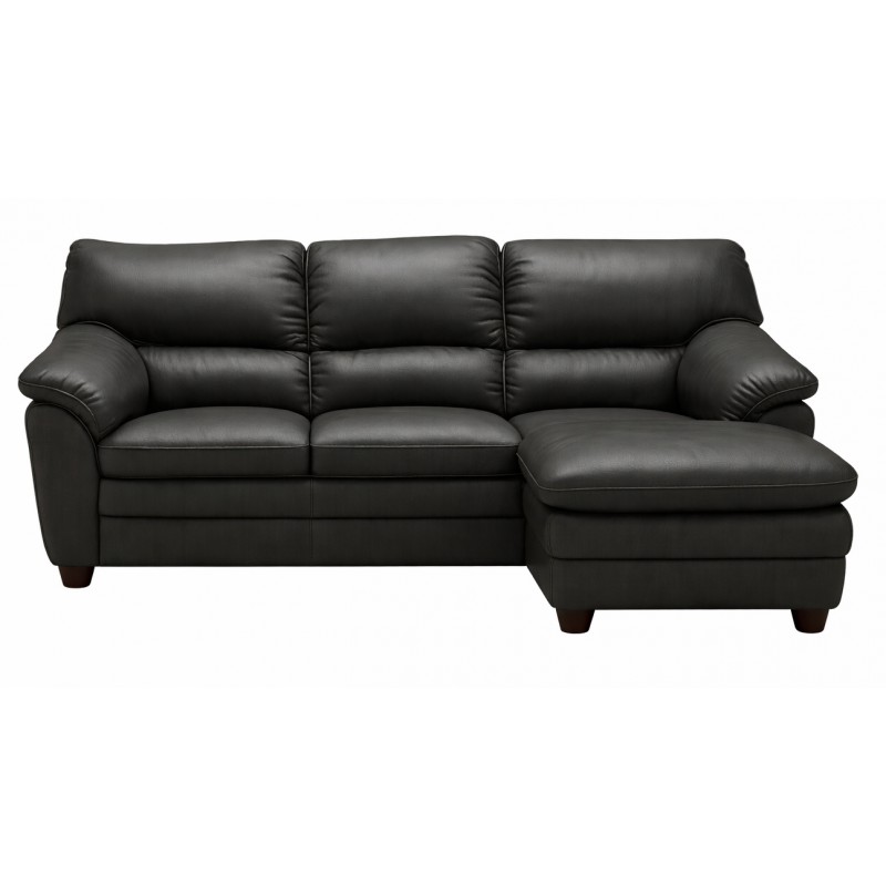 Tilst læder chaiselongsofa- Højrevendt