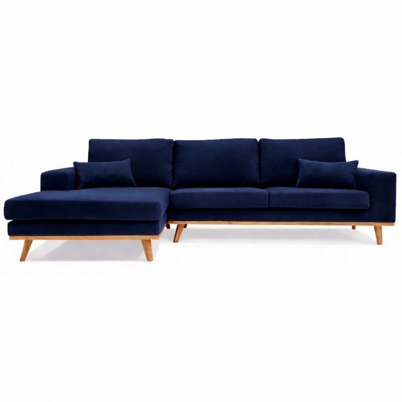 Simone chaiselongsofa - Venstrevendt Night blue velour