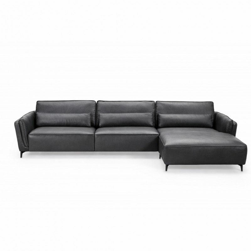 Nyborg chaiselong lædersofa Højrevendt