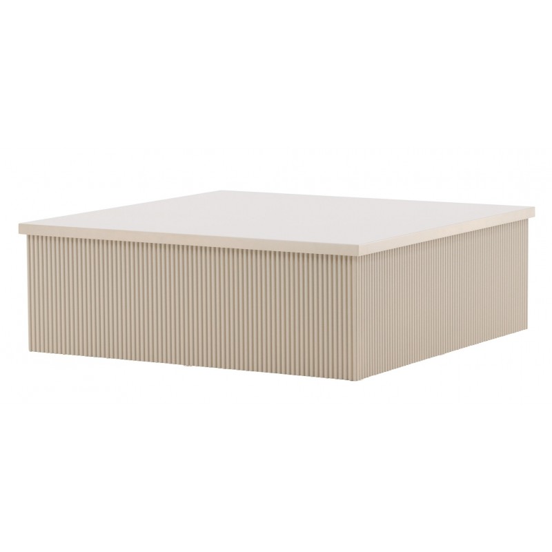 VENTURE DESIGN Lenox sofabord, kvadratisk - beige MDF (90x90)