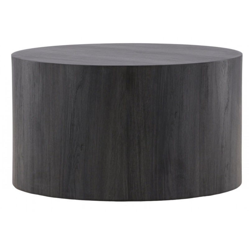 VENTURE DESIGN York sofabord, rund - sort MDF - (Ø80)