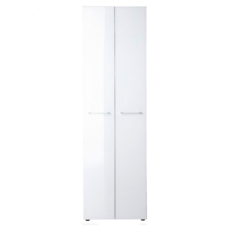 Safina klædeskab 59 cm 2 låger - Hvid/Glas