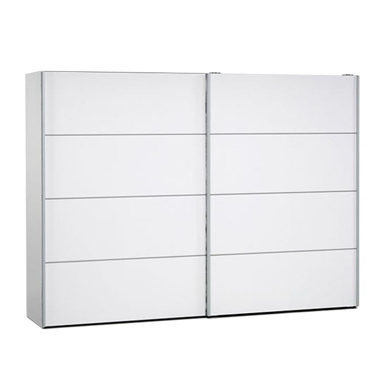 Veto skydedørsskab B243 cm 2 låger, hvid