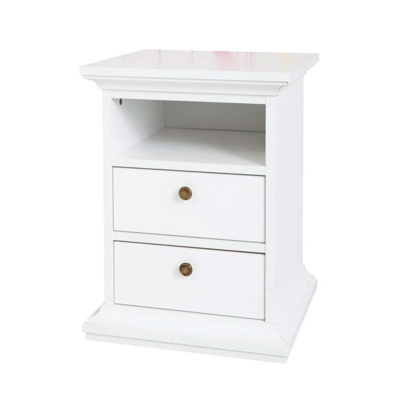 Bordeaux natbord høj - Hvid billede