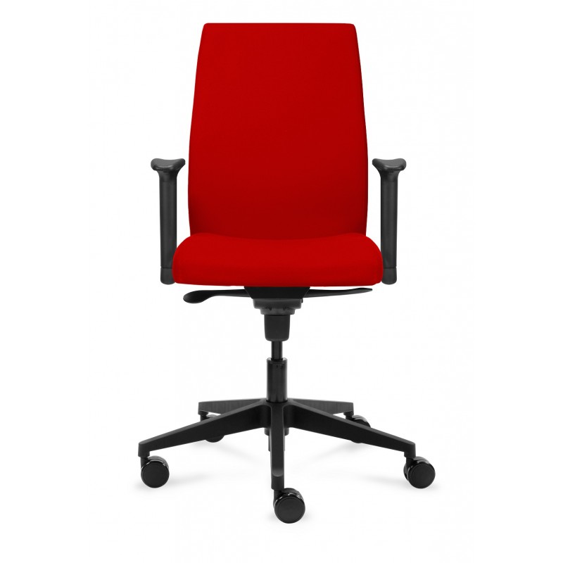 Infra ergonomisk kontorstol rød stof