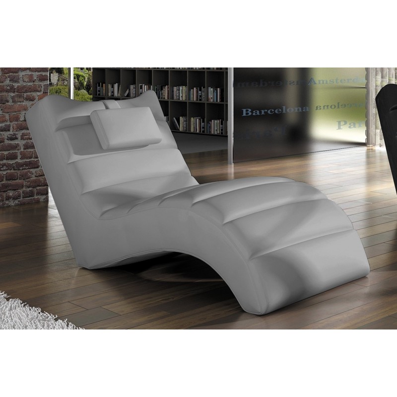 Los Angeles Loungestol Grå PU læder