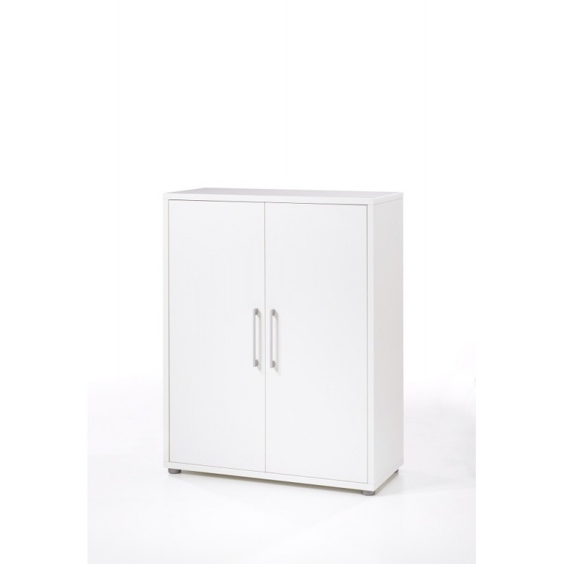 Rio skab med 2 låger med håndtag - Hvid billede