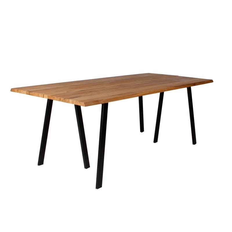 Spisebord af olieret egetræsplanker