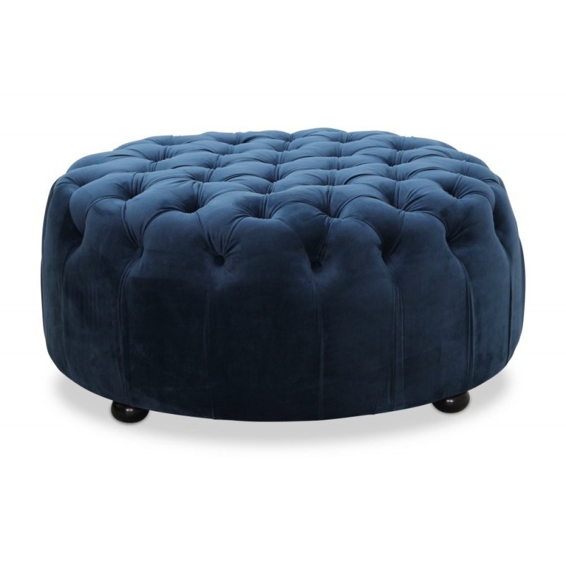 Chesterfield Cambridge Blå velour PUF